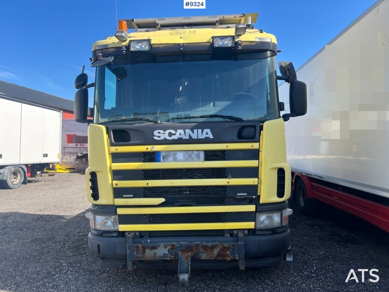 Flatbed truck Scania R124GB8X26NB420 - Camion plateau: photos 2 Flatbed truck Scania R124GB8X26NB420 - Camion plateau: photos 2