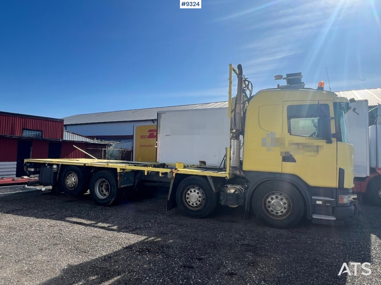 Flatbed truck Scania R124GB8X26NB420 - Camion plateau: photos 5 Flatbed truck Scania R124GB8X26NB420 - Camion plateau: photos 5