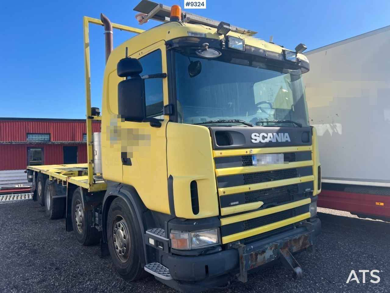 Flatbed truck Scania R124GB8X26NB420 - Camion plateau: photos 3 Flatbed truck Scania R124GB8X26NB420 - Camion plateau: photos 3