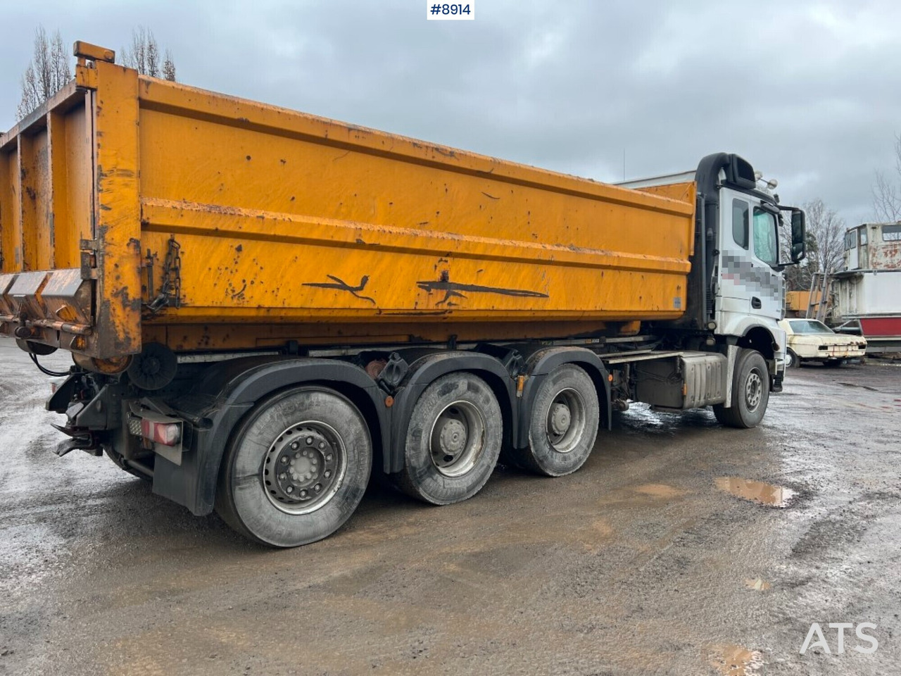 Hooklift Truck Mercedes-Benz Arocs with plow attachments - Camion ampliroll: photos 4 Hooklift Truck Mercedes-Benz Arocs with plow attachments - Camion ampliroll: photos 4