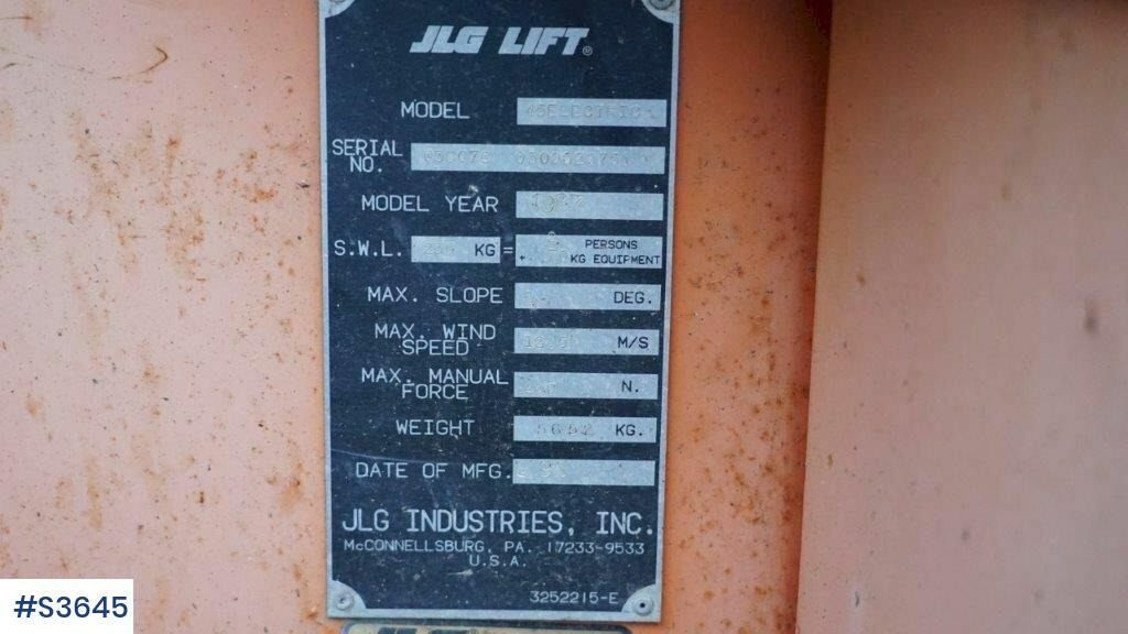 JLG 45ELECTRIC Boom lift Repair Object - Nacelle: photos 4 JLG 45ELECTRIC Boom lift Repair Object - Nacelle: photos 4