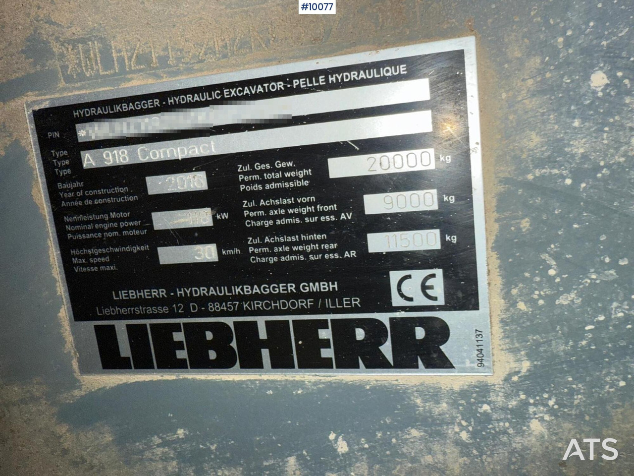 Pelle sur pneus LIEBHERR A918 Compact Wheeled excavator: photos 19 Pelle sur pneus LIEBHERR A918 Compact Wheeled excavator: photos 19