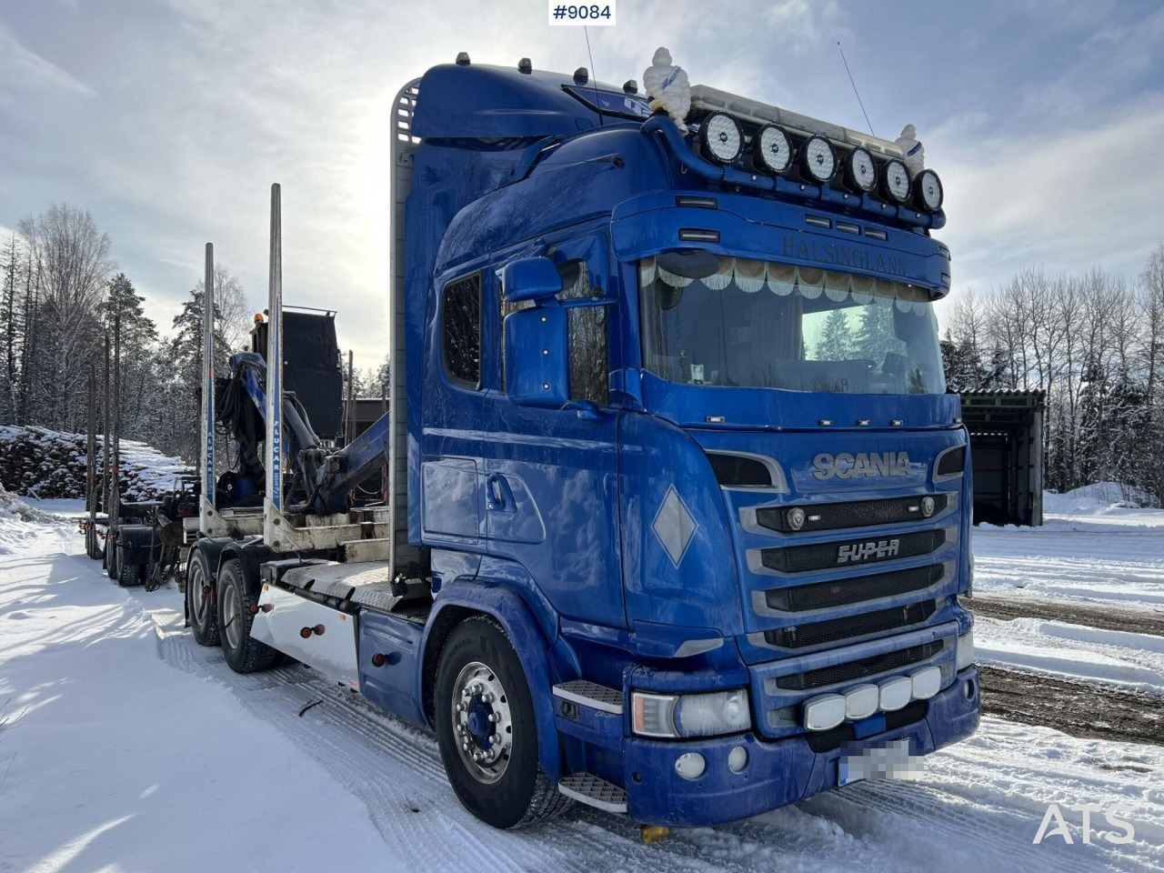 SCANIA R580 6X4 Logging truck with crane (VIDEO) - Camion grumier: photos 2 SCANIA R580 6X4 Logging truck with crane (VIDEO) - Camion grumier: photos 2