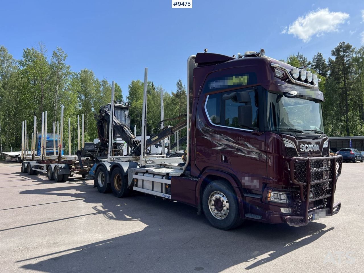 Scania R580 Timmerbil med kran och släp, Timmerekipage - Camion grumier: photos 2 Scania R580 Timmerbil med kran och släp, Timmerekipage - Camion grumier: photos 2