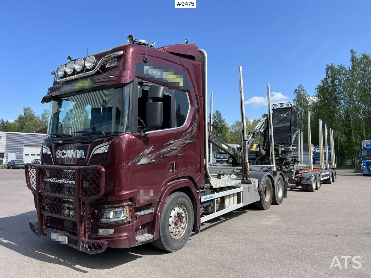 Scania R580 Timmerbil med kran och släp, Timmerekipage - Camion grumier: photos 1 Scania R580 Timmerbil med kran och släp, Timmerekipage - Camion grumier: photos 1