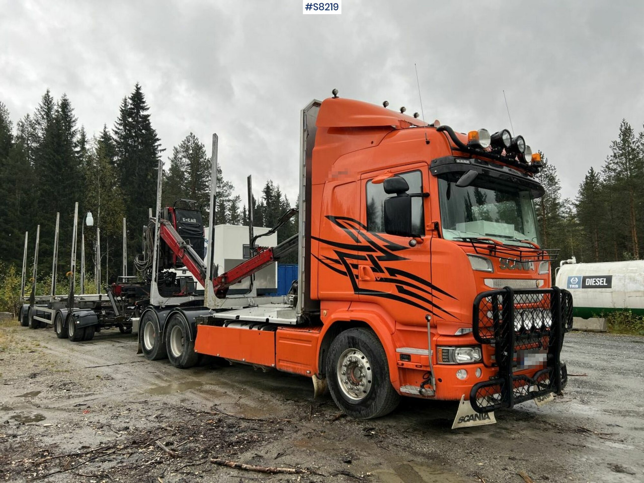 Scania R730 Timber truck with wagon and crane - Camion grumier: photos 2 Scania R730 Timber truck with wagon and crane - Camion grumier: photos 2
