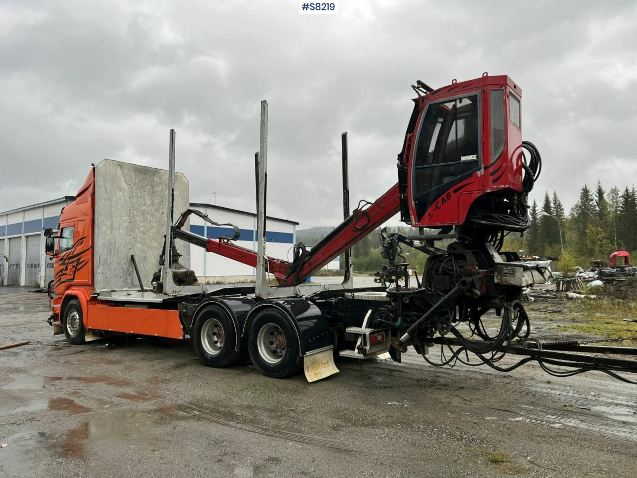 Scania R730 Timber truck with wagon and crane - Camion grumier: photos 3 Scania R730 Timber truck with wagon and crane - Camion grumier: photos 3