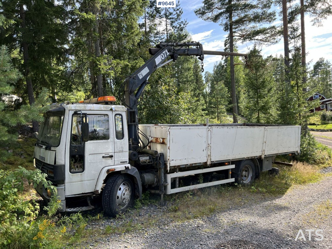Volvo FL 614 4X2 Crane truck Repair object (VIDEO) - Camion plateau, Camion grue: photos 3 Volvo FL 614 4X2 Crane truck Repair object (VIDEO) - Camion plateau, Camion grue: photos 3