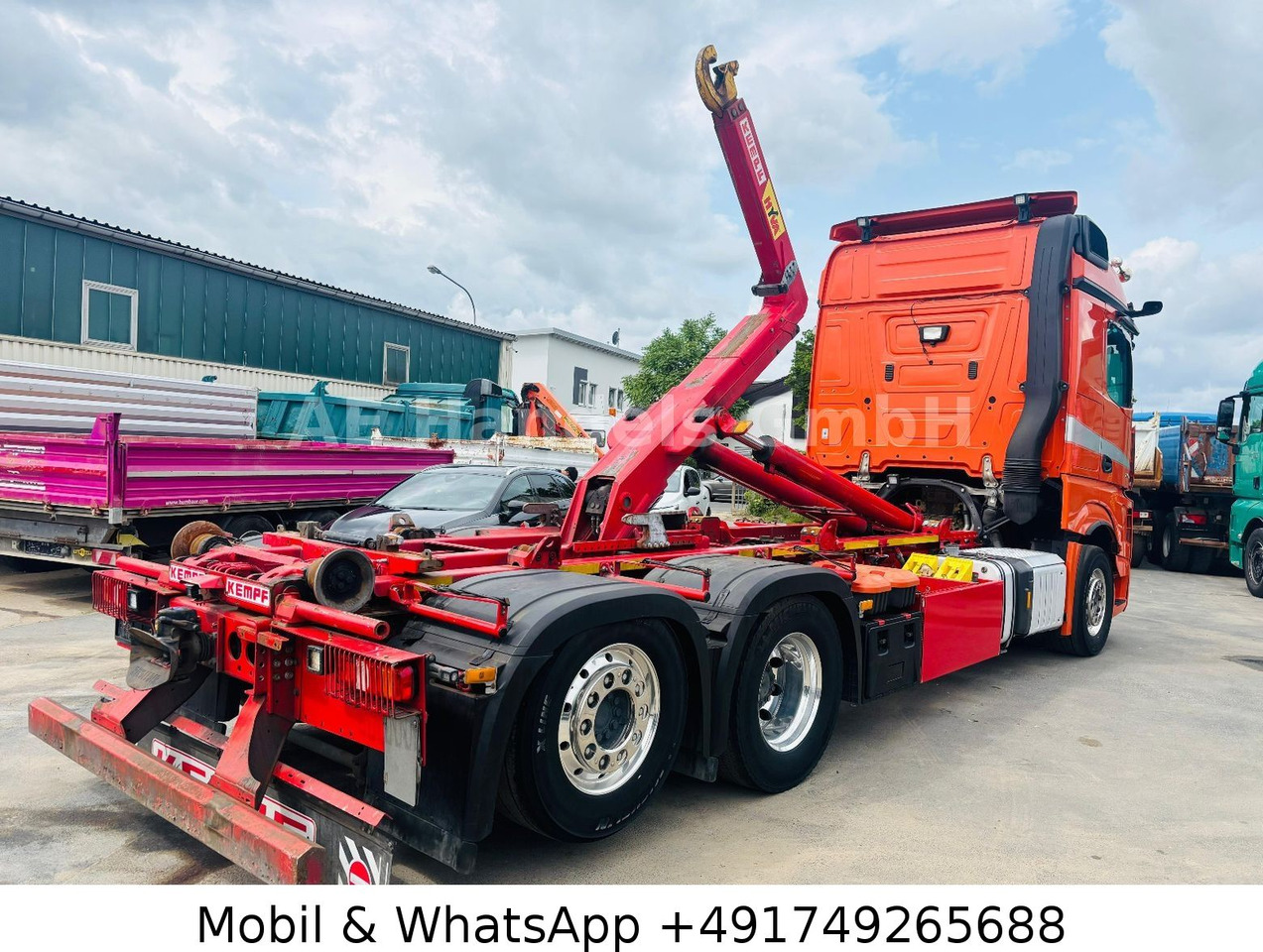 Mercedes-Benz Actros V 2551 L BL 6x2 *Retarder/Hyva-18-60-S - Camion ampliroll, Camion grue: photos 4 Mercedes-Benz Actros V 2551 L BL 6x2 *Retarder/Hyva-18-60-S - Camion ampliroll, Camion grue: photos 4