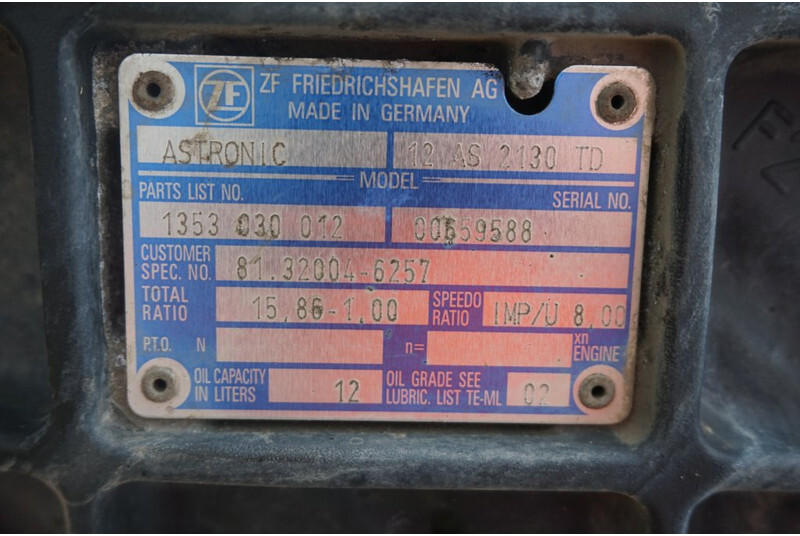 MAN 12AS2130DD 81.32004-6257 - Boîte de vitesse pour Camion: photos 5 MAN 12AS2130DD 81.32004-6257 - Boîte de vitesse pour Camion: photos 5