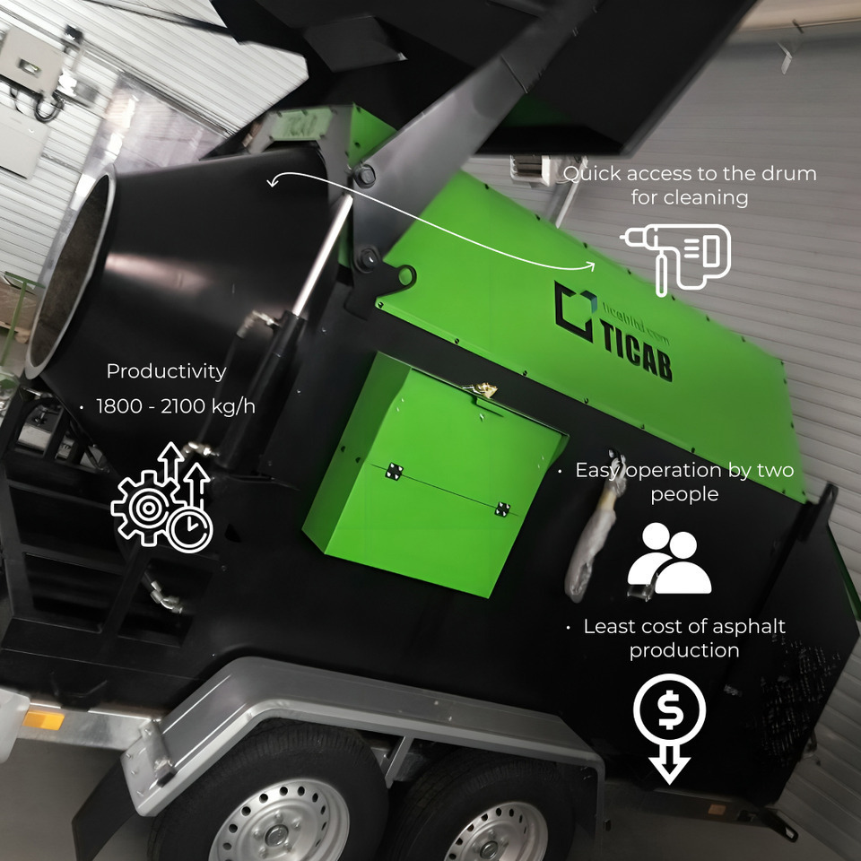 TICAB New Mini-asphalt plant, Asphalt Recycler, Manufacturer, 2.0 t per hour - Centrale d'enrobage: photos 4 TICAB New Mini-asphalt plant, Asphalt Recycler, Manufacturer, 2.0 t per hour - Centrale d'enrobage: photos 4