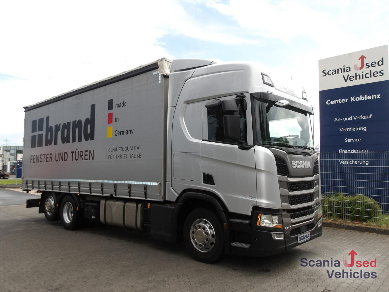 SCANIA R410 - 6x2 - CURTAINSIDER - EDSCHA - STAPLERHALT. - Camion à rideaux coulissants: photos 1 SCANIA R410 - 6x2 - CURTAINSIDER - EDSCHA - STAPLERHALT. - Camion à rideaux coulissants: photos 1