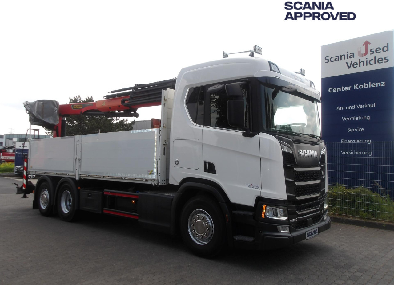 SCANIA R580 - 6x2*4 - V8 - PALFINGER PK 23.001L TEC3 - Camion plateau, Camion grue: photos 1 SCANIA R580 - 6x2*4 - V8 - PALFINGER PK 23.001L TEC3 - Camion plateau, Camion grue: photos 1
