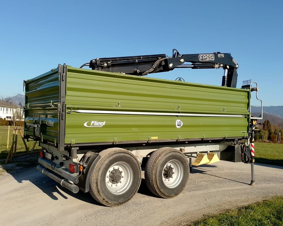 Fliegl TDK160, Agraranhänger, Fassi F110, EU Papiere - Remorque benne: photos 3 Fliegl TDK160, Agraranhänger, Fassi F110, EU Papiere - Remorque benne: photos 3