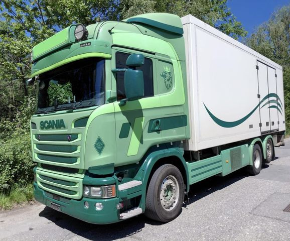 Scania R450 6x2, E6, Thermo King UT 1200, Ladebordwand - Camion frigorifique: photos 1 Scania R450 6x2, E6, Thermo King UT 1200, Ladebordwand - Camion frigorifique: photos 1