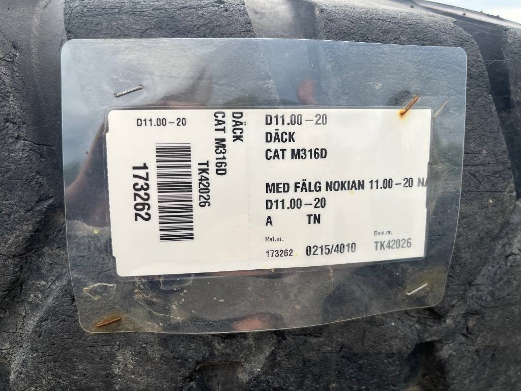 Nokian 11,00-20 till Cat 316 D  - Pneu pour Engins de chantier: photos 2 Nokian 11,00-20 till Cat 316 D  - Pneu pour Engins de chantier: photos 2