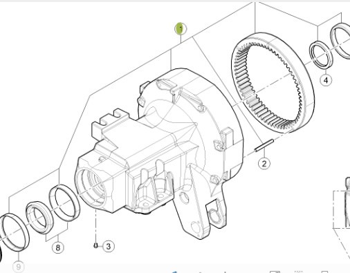 CLAAS Arion 610 660 Zwolnica Osłona Obudowa Osi Prawa 0011510601 00 1151 060 1 - Moteur de translation pour Machine agricole: photos 1 CLAAS Arion 610 660 Zwolnica Osłona Obudowa Osi Prawa 0011510601 00 1151 060 1 - Moteur de translation pour Machine agricole: photos 1