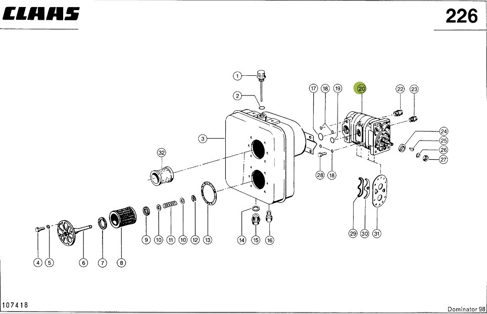 Claas Dominator 98 - zbiornik hydrauliki 0000888650 - Réservoir hydraulique pour Machine agricole: photos 1 Claas Dominator 98 - zbiornik hydrauliki 0000888650 - Réservoir hydraulique pour Machine agricole: photos 1