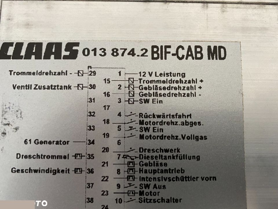 Claas Lexion 450-460-480 - 013 874.2 Płyta bezpieczników i modułów BIF CAB MD - Fusible pour Machine agricole: photos 1 Claas Lexion 450-460-480 - 013 874.2 Płyta bezpieczników i modułów BIF CAB MD - Fusible pour Machine agricole: photos 1