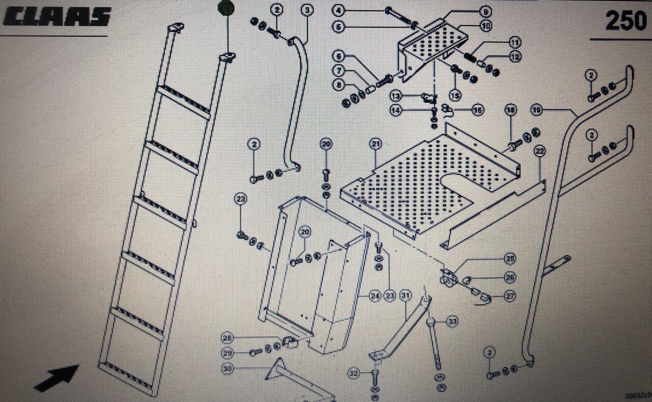 Drabinka Claas Mega 370-340 Nr 1 na rys katalogowym Nr katalogowy 000 646 588 4 - Marchepied pour Moissonneuse-batteuse: photos 1 Drabinka Claas Mega 370-340 Nr 1 na rys katalogowym Nr katalogowy 000 646 588 4 - Marchepied pour Moissonneuse-batteuse: photos 1