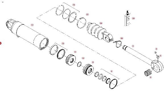 Fendt 930 933 936 939 942 GEN 7 Siłownik Przedniego TUZ Drążek CZĘŚCI G945920020010 - Vérin hydraulique pour Machine agricole: photos 1 Fendt 930 933 936 939 942 GEN 7 Siłownik Przedniego TUZ Drążek CZĘŚCI G945920020010 - Vérin hydraulique pour Machine agricole: photos 1