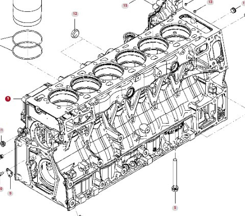 Fendt 936 Gen 7 Silnik D1556LE523 Blok Silnika H218PF150269A - Bloc-cylindres pour Machine agricole: photos 2 Fendt 936 Gen 7 Silnik D1556LE523 Blok Silnika H218PF150269A - Bloc-cylindres pour Machine agricole: photos 2