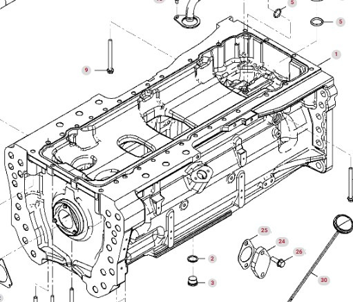 Fendt 936 Gen 7 Silnik D1556LE523 Miska Olejowa H218PF150163A CZĘŚCI - Carter d'huile pour Tracteur agricole: photos 1 Fendt 936 Gen 7 Silnik D1556LE523 Miska Olejowa H218PF150163A CZĘŚCI - Carter d'huile pour Tracteur agricole: photos 1