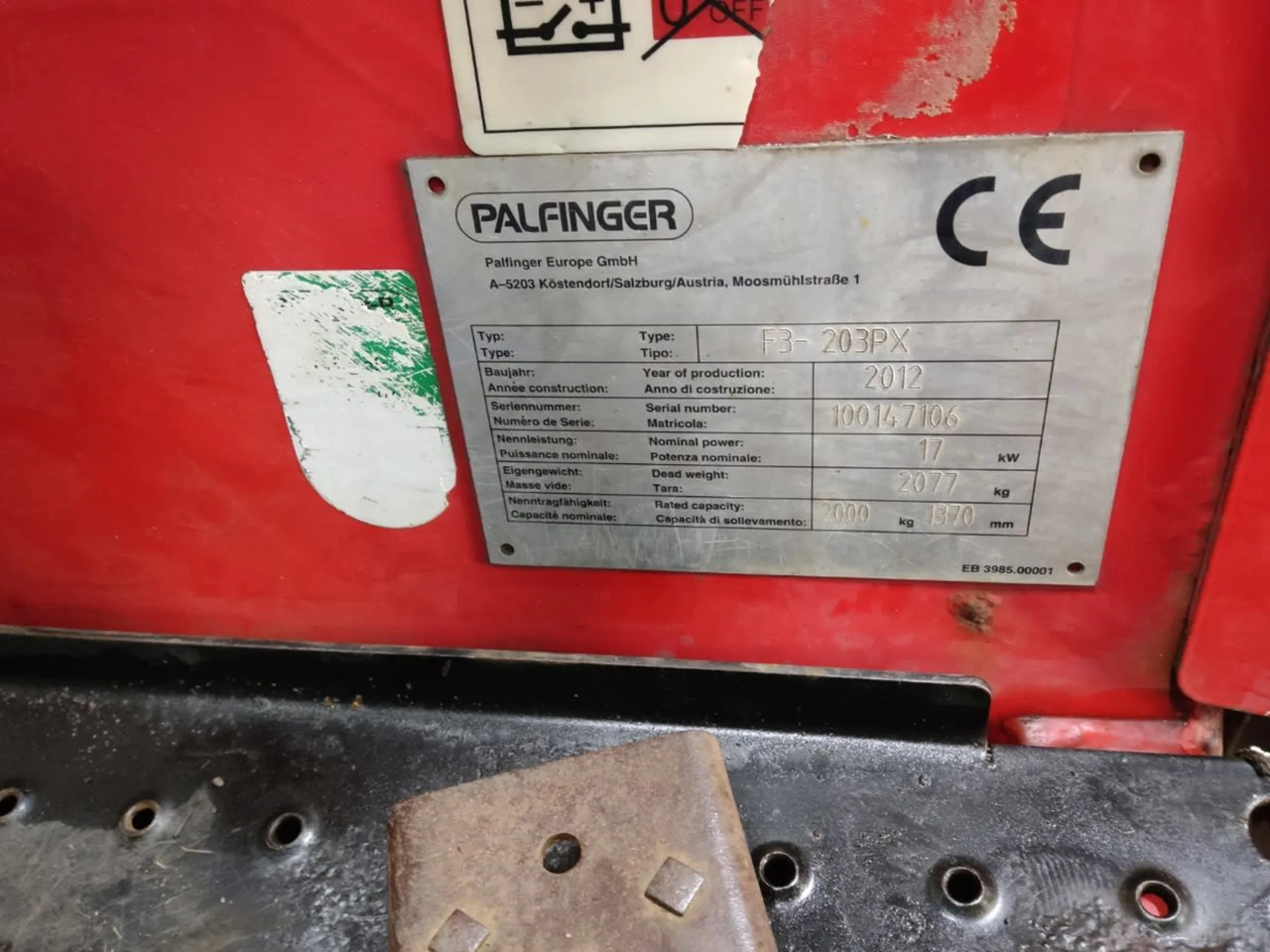 Palfinger F3 -203PX - Chariot élévateur diesel: photos 2 Palfinger F3 -203PX - Chariot élévateur diesel: photos 2