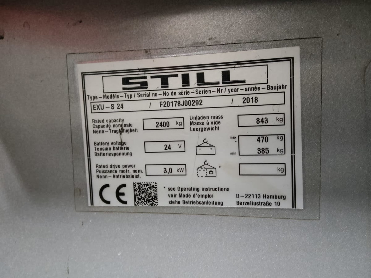 STILL EXU-S24/TK/2400mm - Transpalette: photos 2 STILL EXU-S24/TK/2400mm - Transpalette: photos 2