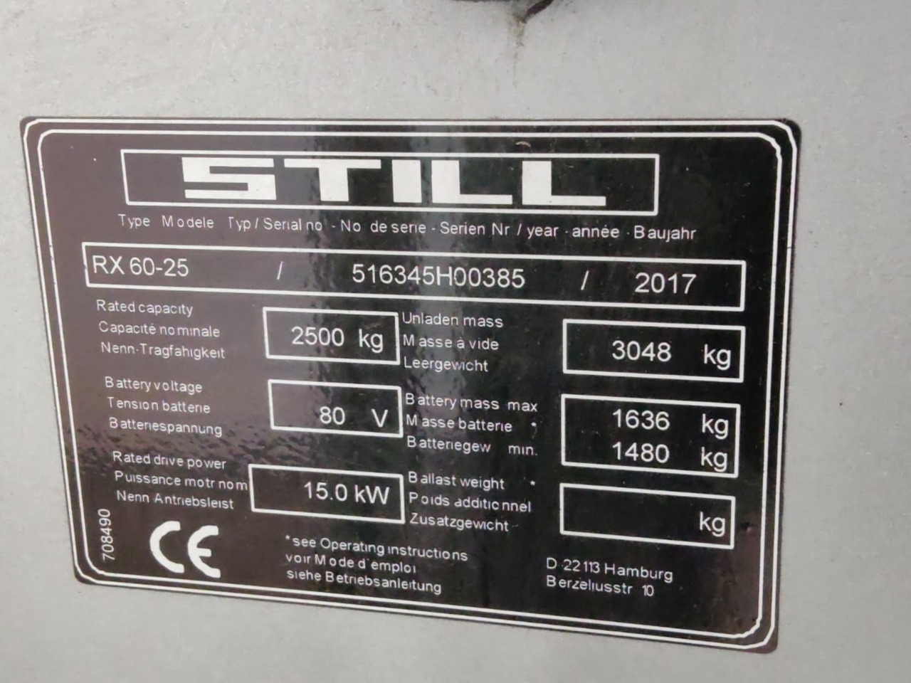STILL RX60-25 - Chariot élévateur électrique: photos 5 STILL RX60-25 - Chariot élévateur électrique: photos 5