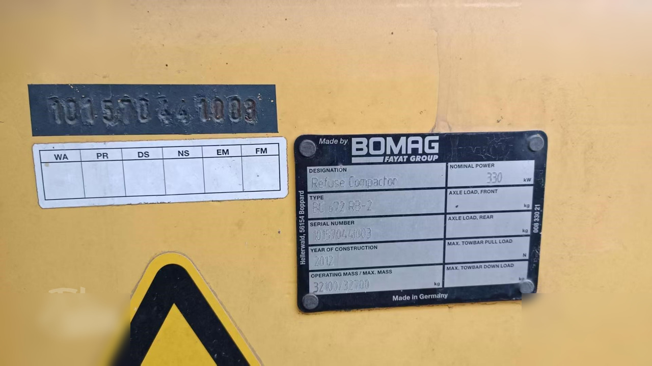 2012 BOMAG BC672RB-2 - Compacteur à pieds de mouton/ Monocylindre: photos 5 2012 BOMAG BC672RB-2 - Compacteur à pieds de mouton/ Monocylindre: photos 5