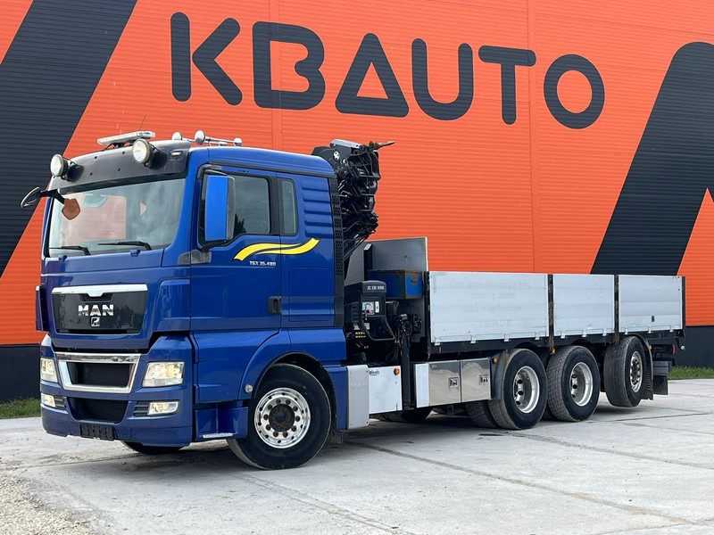 MAN TGX 35.480 8x4*4 HIAB 288E-7 / PLATFORM L=6397 mm - Camion plateau, Camion grue: photos 2 MAN TGX 35.480 8x4*4 HIAB 288E-7 / PLATFORM L=6397 mm - Camion plateau, Camion grue: photos 2