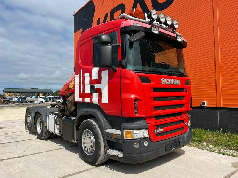 Scania R 560 6x2 HMF2220 K4 / RETARDER - Camion plateau, Camion grue: photos 4 Scania R 560 6x2 HMF2220 K4 / RETARDER - Camion plateau, Camion grue: photos 4
