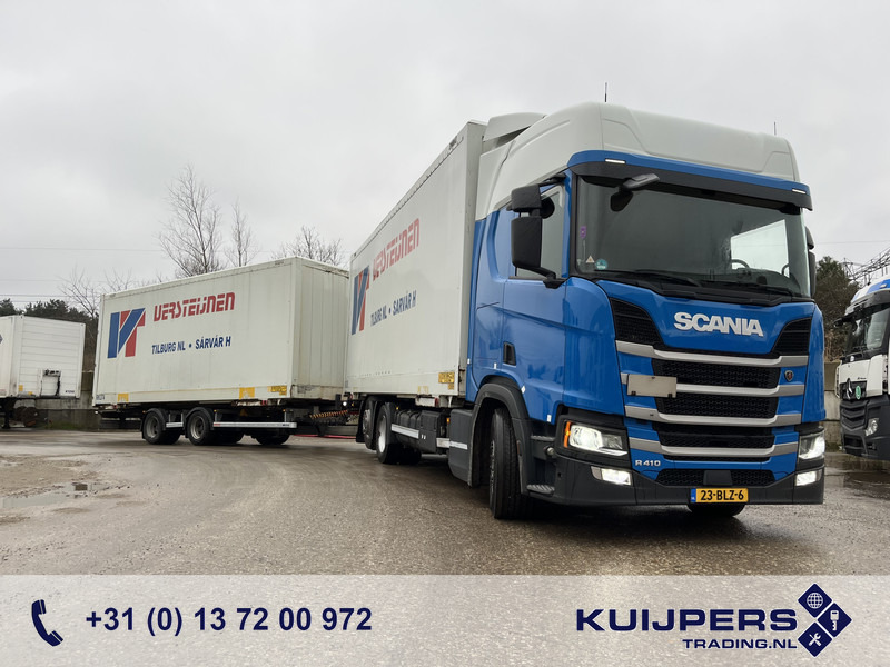 Scania R410 Highline / BDF Box + Wecon AWZ 218 / BDF Box / 448 dkm / NL Truck + Trailer - Camion porte-conteneur/ Caisse mobile: photos 1 Scania R410 Highline / BDF Box + Wecon AWZ 218 / BDF Box / 448 dkm / NL Truck + Trailer - Camion porte-conteneur/ Caisse mobile: photos 1