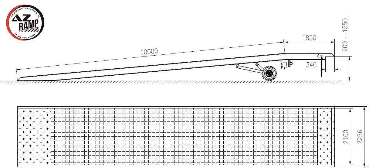 Rampe de chargement neuf AZ RAMP-EASY XL-10 . Mobil Loading Ramp  WIDE With Level Off, 10 t Capacity: photos 13