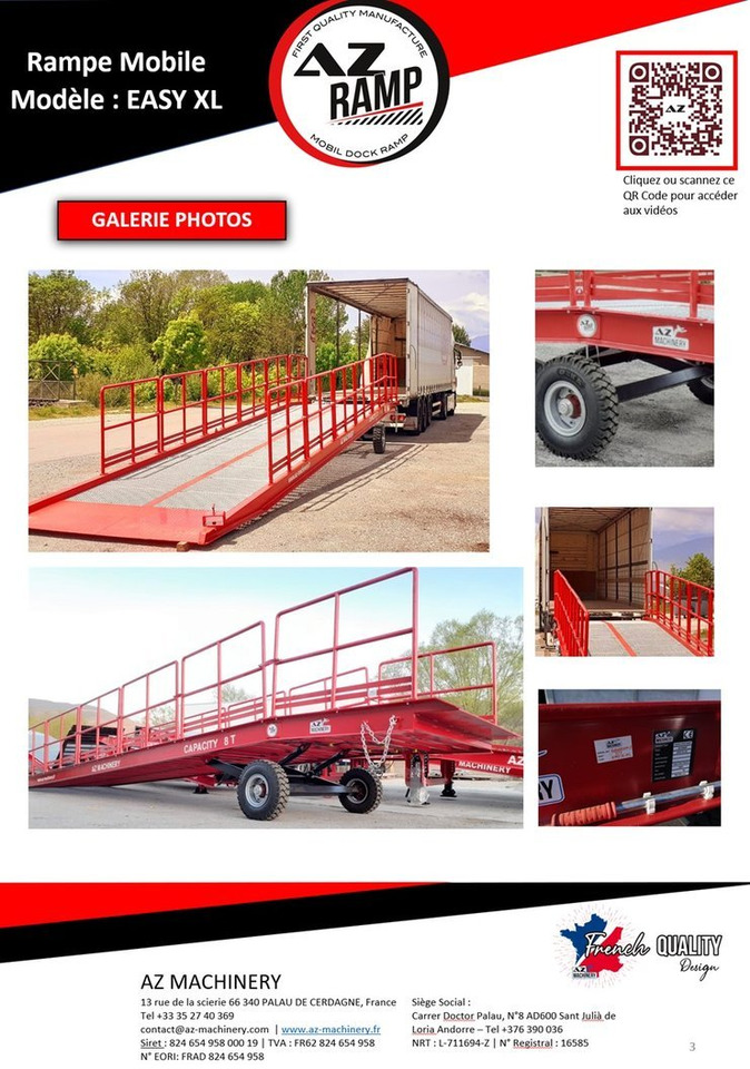AZ RAMP-EASY XL-20 . Mobil Loading Ramp WIDE With Level Off, 20 t Capacity - Rampe de chargement: photos 3 AZ RAMP-EASY XL-20 . Mobil Loading Ramp WIDE With Level Off, 20 t Capacity - Rampe de chargement: photos 3
