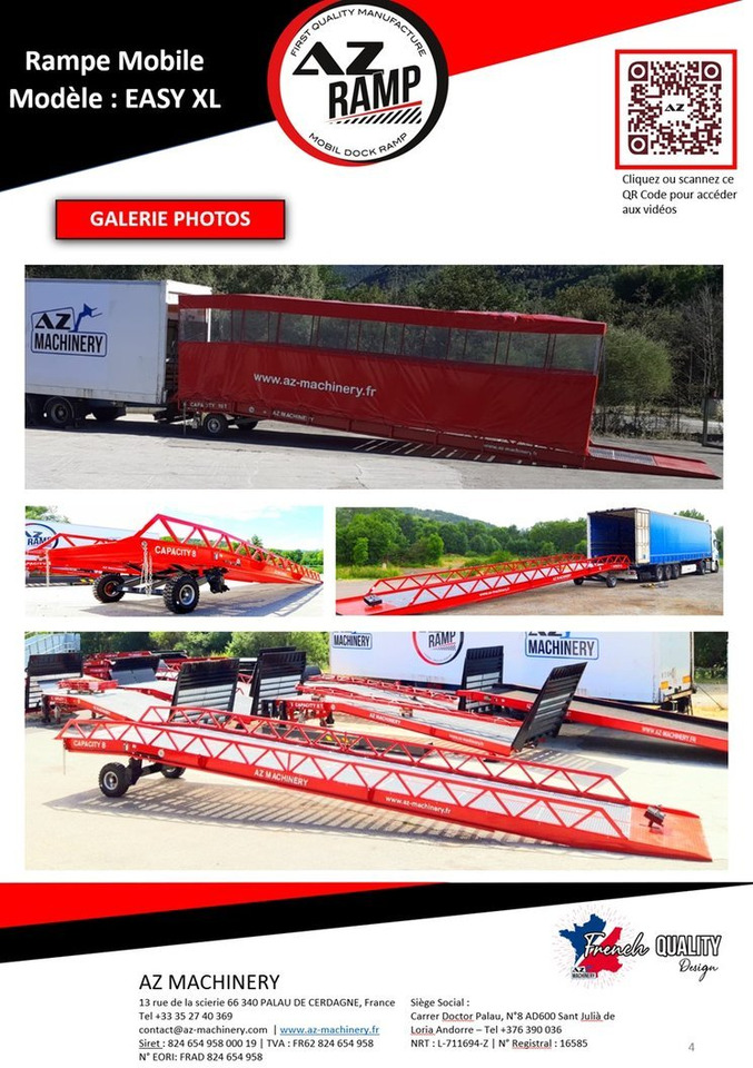 AZ RAMP-EASY XL-20 . Mobil Loading Ramp WIDE With Level Off, 20 t Capacity - Rampe de chargement: photos 2 AZ RAMP-EASY XL-20 . Mobil Loading Ramp WIDE With Level Off, 20 t Capacity - Rampe de chargement: photos 2