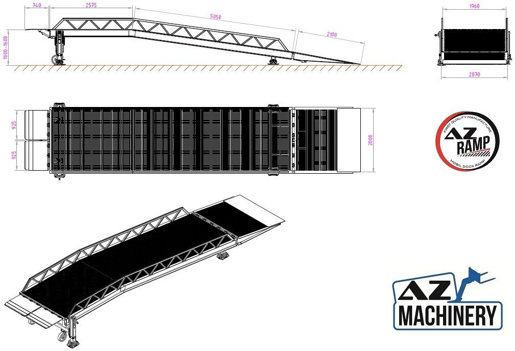 Rampe de chargement neuf Loading Ramp with with hydraulic tilting bridge -  AZ RAMP - STAR- 10T. 10 ton capacity: photos 19