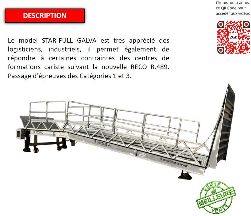 Rampe de chargement neuf Loading Ramp with with hydraulic tilting bridge -  AZ RAMP - STAR- 12T FULL GALVA: photos 10