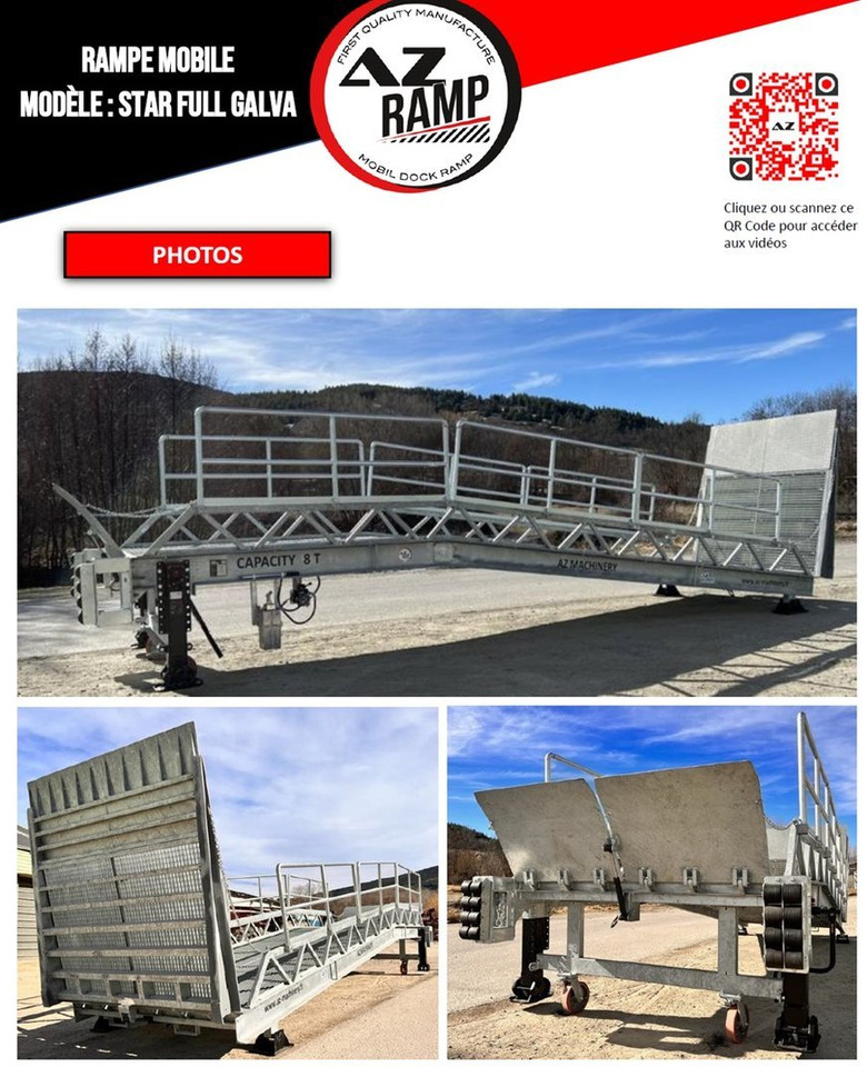 Rampe de chargement neuf Loading Ramp with with hydraulic tilting bridge -  AZ RAMP - STAR- 12T FULL GALVA: photos 12