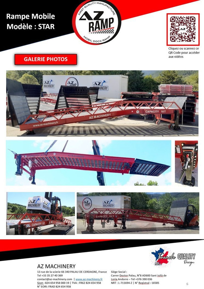 Loading Ramp with with hydraulic tilting bridge - AZ RAMP - STAR- 15T. 15 ton capacity - Rampe de chargement: photos 5 Loading Ramp with with hydraulic tilting bridge - AZ RAMP - STAR- 15T. 15 ton capacity - Rampe de chargement: photos 5