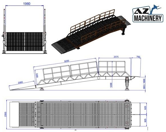 Rampe de chargement neuf Loading Ramp with with hydraulic tilting bridge -  AZ RAMP - STAR-RL- 10T. 10 ton capacity: photos 17