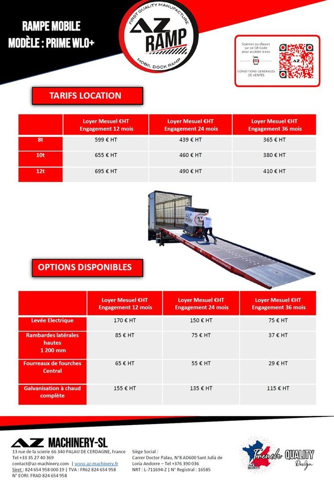 **RENTAL 12-24-36 Month** AZ RAMP-PRIME PRIME WLO + 8 . Industrial Mobil Loading Ramp - Rampe de chargement: photos 2 **RENTAL 12-24-36 Month** AZ RAMP-PRIME PRIME WLO + 8 . Industrial Mobil Loading Ramp - Rampe de chargement: photos 2