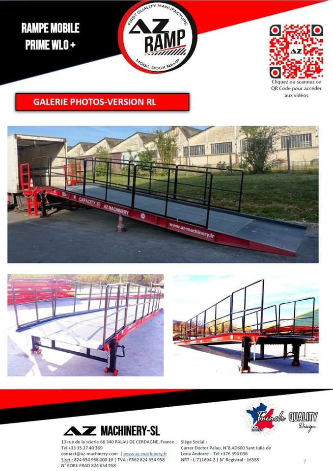 Rampe de chargement neuf **RENTAL 12-24-36 Month** AZ RAMP-PRIME PRIME WLO + 8 .  Industrial Mobil Loading Ramp: photos 7
