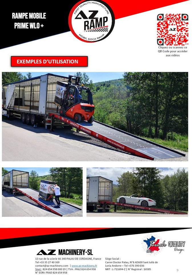 Rampe de chargement neuf **RENTAL 12-24-36 Month** AZ RAMP-PRIME PRIME WLO + 8 .  Industrial Mobil Loading Ramp: photos 10