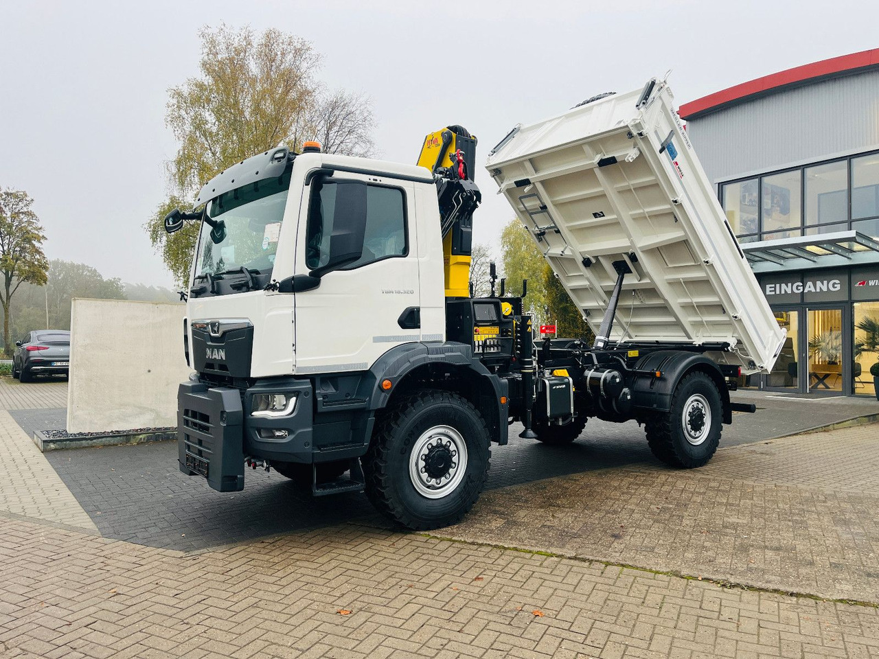 MAN TGM 18.320 4x4 BB Kipper Kran 131 Single Winter - Camion benne, Camion grue: photos 5 MAN TGM 18.320 4x4 BB Kipper Kran 131 Single Winter - Camion benne, Camion grue: photos 5