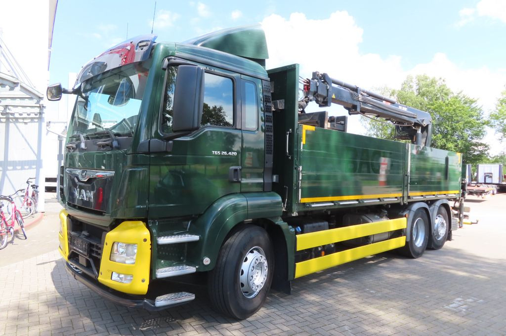 MAN TGX 26.500 6x2 - Baustoff - Kran HIAB - Camion grue, Camion plateau: photos 3 MAN TGX 26.500 6x2 - Baustoff - Kran HIAB - Camion grue, Camion plateau: photos 3