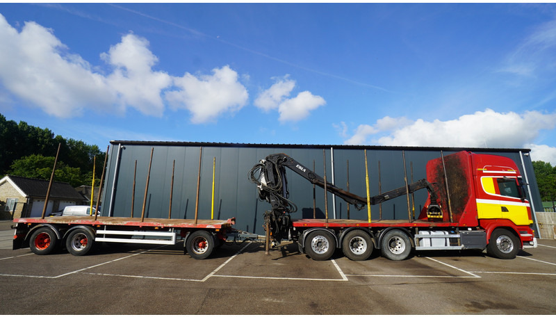 Scania R 580 V8 8X4 LOGTRANSPORT COMBI WITH MTDK YEAR 2012 TRAILER KESLA 46 CRANE - Camion grumier, Camion grue: photos 4 Scania R 580 V8 8X4 LOGTRANSPORT COMBI WITH MTDK YEAR 2012 TRAILER KESLA 46 CRANE - Camion grumier, Camion grue: photos 4