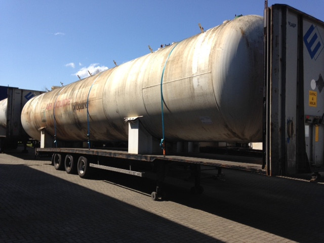 Visser Gastank 100m3(50ton) - Gas, Gaz, LPG, GPL, Propane, Butane tank ±65 ton according standard norms Used tank- on flatbed trailer ID 1.022 - Engins de chantier: photos 2 Visser Gastank 100m3(50ton) - Gas, Gaz, LPG, GPL, Propane, Butane tank ±65 ton according standard norms Used tank- on flatbed trailer ID 1.022 - Engins de chantier: photos 2