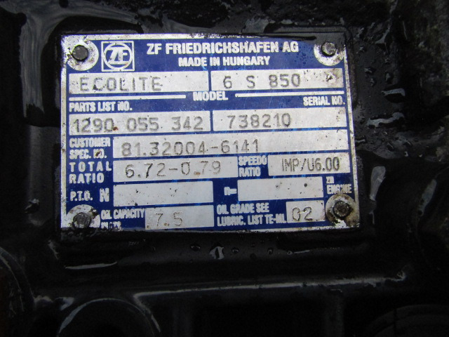MAN TGL ZF65850 ECOLITE GEARBOX - Boîte de vitesse pour Camion: photos 3 MAN TGL ZF65850 ECOLITE GEARBOX - Boîte de vitesse pour Camion: photos 3